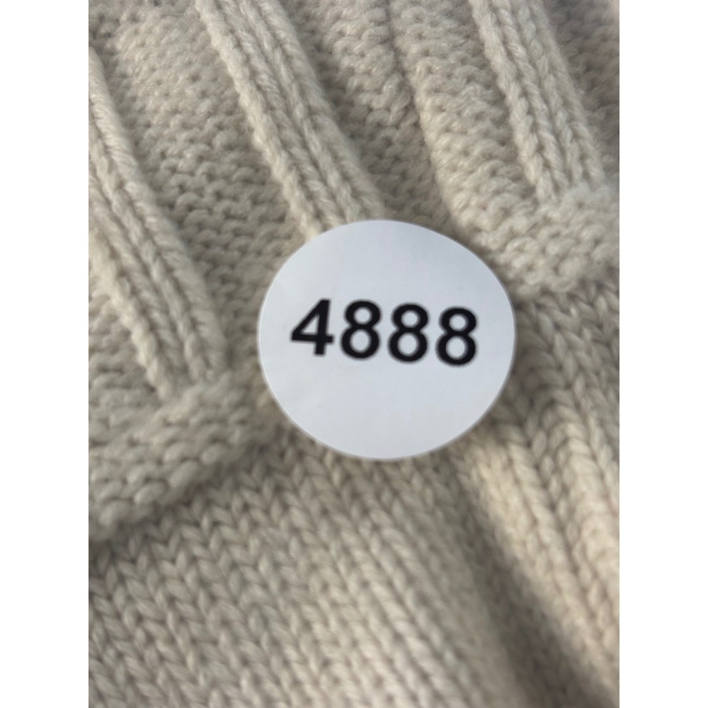 Karl Kani Vintage Beanie Hat Mens OS Ivory Ribbed Knit Y2K Streetwear Skater - Picture 10 of 11